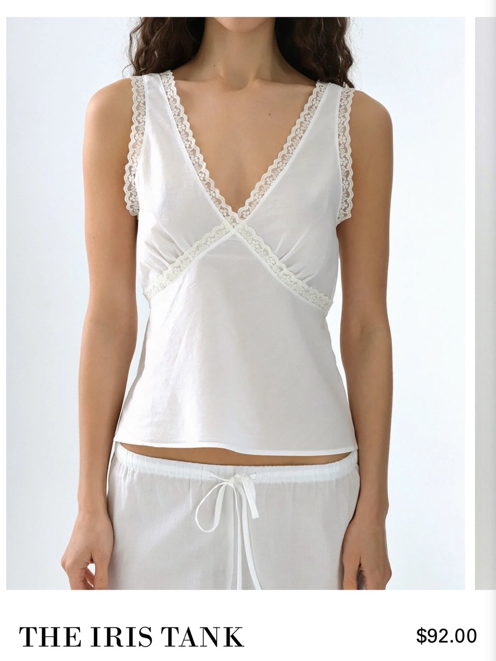 NEW cou cou intimates Iris Tank in White, XS